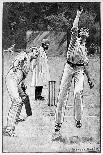 Cricket Bowling an Off-Break-Lucien Davis-Framed Art Print