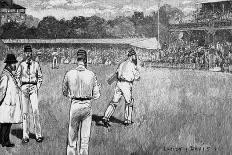 Cricket Bowling an Off-Break-Lucien Davis-Framed Art Print