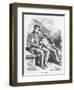 Lucien De Rubempre and David Sechard, Illustration from 'Les Illusions Perdues' by Honore De Balzac-French School-Framed Giclee Print