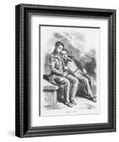 Lucien De Rubempre and David Sechard, Illustration from 'Les Illusions Perdues' by Honore De Balzac-French School-Framed Giclee Print