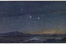 The Night Sky of Mars with Its Two Small Moons-Lucien Rudaux-Framed Stretched Canvas