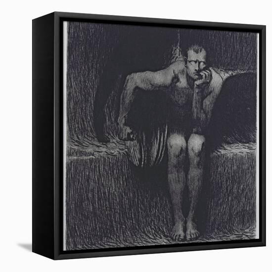 Lucifer-Franz von Stuck-Framed Stretched Canvas