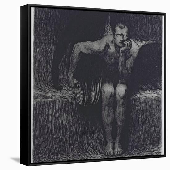 Lucifer-Franz von Stuck-Framed Stretched Canvas