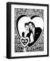 Lucille Ball, Left, and Desi Arnaz, Wishing their Fans a Happy Valentine's Day, 1956-null-Framed Premium Photographic Print