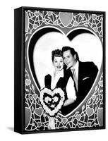 Lucille Ball, Left, and Desi Arnaz, Wishing their Fans a Happy Valentine's Day, 1956-null-Framed Stretched Canvas