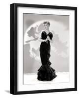 Lucille Ball Models a Lovely Black Gown, Publicity Still, 1940's-null-Framed Photo