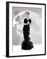 Lucille Ball Models a Lovely Black Gown, Publicity Still, 1940's-null-Framed Photo