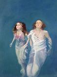 Two Girls Floating, 2004-Lucinda Arundell-Framed Giclee Print