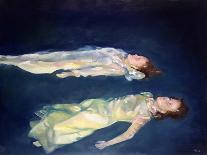 Two Girls Floating, 2004-Lucinda Arundell-Framed Stretched Canvas