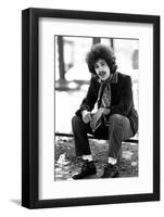 Lucio Battisti Sitting Outdoors-null-Framed Photographic Print