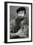 Lucio Dalla Grimacing at a Dog-null-Framed Giclee Print