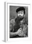 Lucio Dalla Grimacing at a Dog-null-Framed Giclee Print