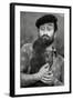 Lucio Dalla Grimacing at a Dog-null-Framed Giclee Print