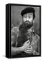 Lucio Dalla Grimacing at a Dog-null-Framed Stretched Canvas