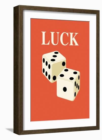 Luck: Dice-null-Framed Art Print