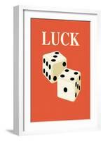 Luck: Dice-null-Framed Art Print