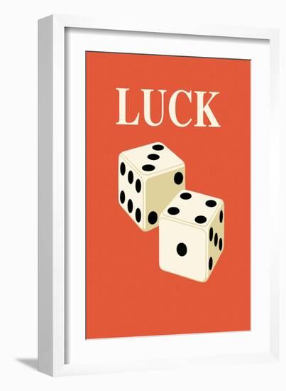 Luck: Dice-null-Framed Art Print