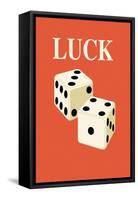 Luck: Dice-null-Framed Stretched Canvas