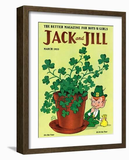 Luck of the Irish - Jack and Jill, March 1955-Milt Groth-Framed Giclee Print