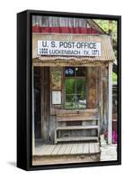 Luckenbach, Texas, USA. Small town post office in Luckenbach, Texas.-Emily Wilson-Framed Stretched Canvas