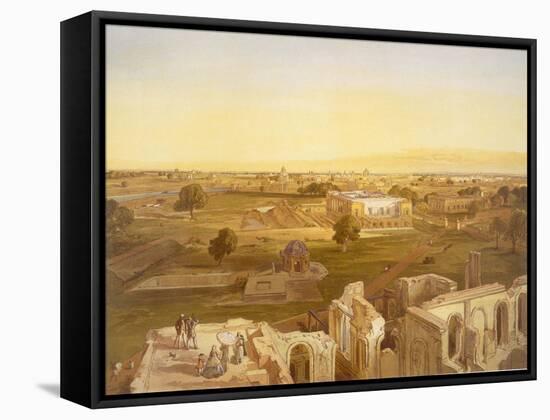 Lucknow, from 'India Ancient and Modern', 1867 (Colour Litho)-William 'Crimea' Simpson-Framed Stretched Canvas