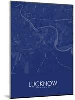 Lucknow, India Blue Map-null-Mounted Poster