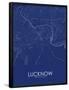 Lucknow, India Blue Map-null-Framed Poster