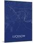 Lucknow, India Blue Map-null-Mounted Poster
