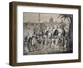 Lucknow, the Principal Street, from 'Voyages in India', 1859 (Litho)-A. Soltykoff-Framed Giclee Print