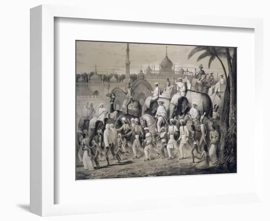 Lucknow, the Principal Street, from 'Voyages in India', 1859 (Litho)-A. Soltykoff-Framed Giclee Print