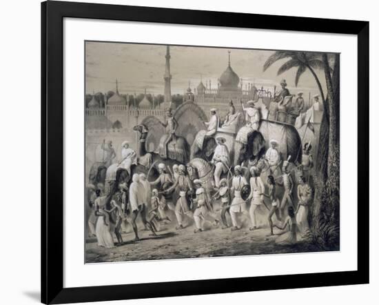 Lucknow, the Principal Street, from 'Voyages in India', 1859 (Litho)-A. Soltykoff-Framed Giclee Print