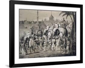 Lucknow, the Principal Street, from 'Voyages in India', 1859 (Litho)-A. Soltykoff-Framed Giclee Print