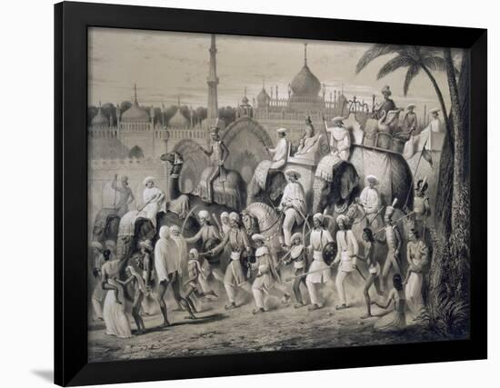 Lucknow, the Principal Street, from 'Voyages in India', 1859 (Litho)-A. Soltykoff-Framed Giclee Print