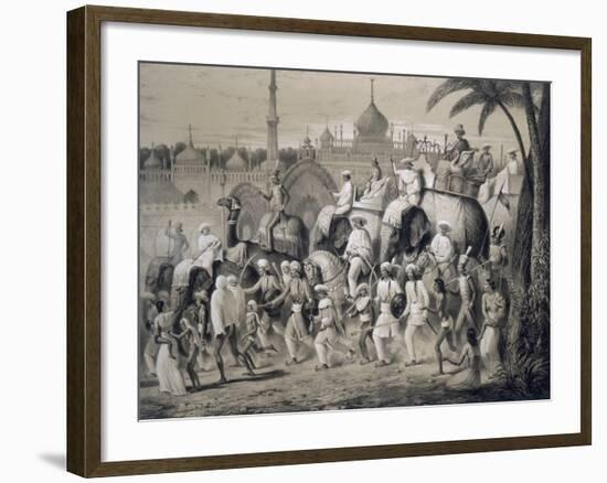 Lucknow, the Principal Street, from 'Voyages in India', 1859 (Litho)-A. Soltykoff-Framed Giclee Print