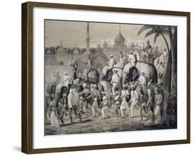 Lucknow, the Principal Street, from 'Voyages in India', 1859 (Litho)-A. Soltykoff-Framed Giclee Print