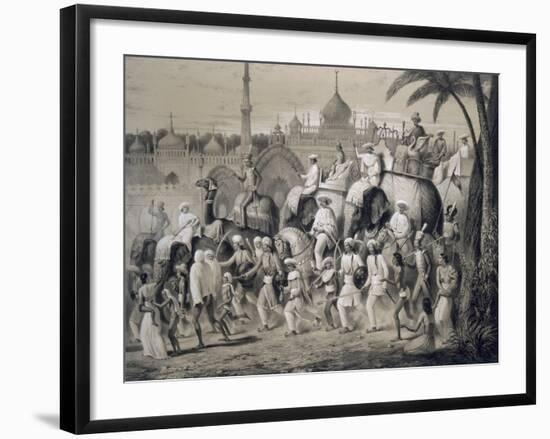 Lucknow, the Principal Street, from 'Voyages in India', 1859 (Litho)-A. Soltykoff-Framed Giclee Print