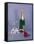 'Lucky' Bubbly-null-Framed Stretched Canvas