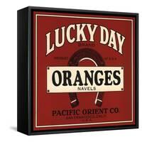 Lucky Day Brand - San Francisco, California - Citrus Crate Label-Lantern Press-Framed Stretched Canvas