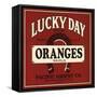 Lucky Day Brand - San Francisco, California - Citrus Crate Label-Lantern Press-Framed Stretched Canvas