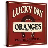 Lucky Day Brand - San Francisco, California - Citrus Crate Label-Lantern Press-Stretched Canvas