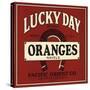 Lucky Day Brand - San Francisco, California - Citrus Crate Label-Lantern Press-Stretched Canvas