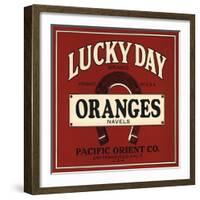 Lucky Day Brand - San Francisco, California - Citrus Crate Label-Lantern Press-Framed Art Print