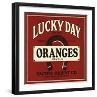 Lucky Day Brand - San Francisco, California - Citrus Crate Label-Lantern Press-Framed Art Print