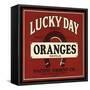Lucky Day Brand - San Francisco, California - Citrus Crate Label-Lantern Press-Framed Stretched Canvas