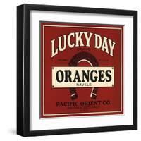 Lucky Day Brand - San Francisco, California - Citrus Crate Label-Lantern Press-Framed Art Print