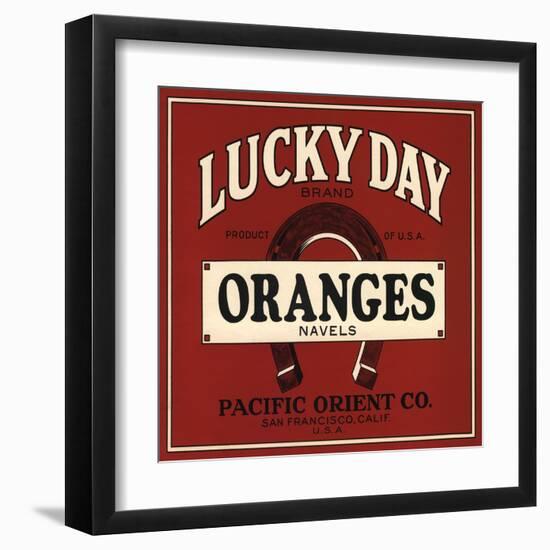 Lucky Day Brand - San Francisco, California - Citrus Crate Label-Lantern Press-Framed Art Print