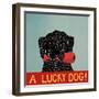 Lucky  Dog Black Backup-Stephen Huneck-Framed Giclee Print