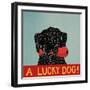 Lucky  Dog Black Backup-Stephen Huneck-Framed Giclee Print