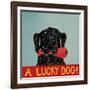 Lucky  Dog Black Backup-Stephen Huneck-Framed Giclee Print