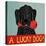 Lucky  Dog Black-Stephen Huneck-Stretched Canvas